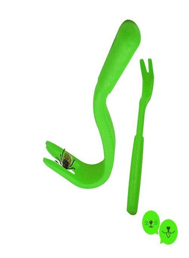 Sage Square Anti Tick/Lice/Flea/Mite Remover/Picker/Tweezer for Healthy Care of Puppies/Dog/Cat/Kitten (Green) - Image 3